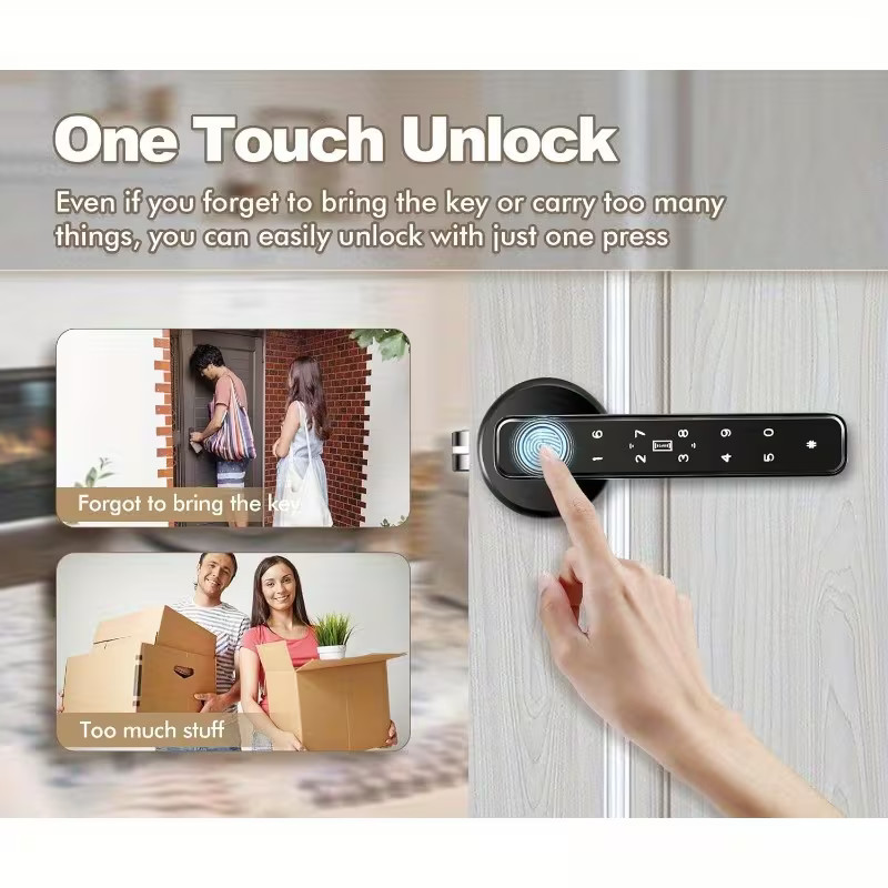 Fingerprint Reader, 5-In-1 Keyless Smart Deadbolt (Fingerprint / Password / NFC gallery