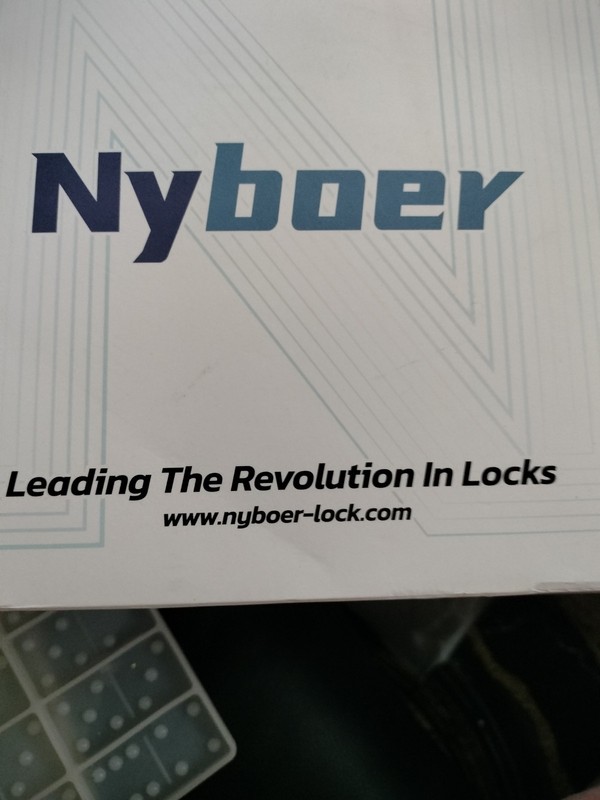 Nyboer Fingerprint Keypad Smart Door Lock w/ Handle Matte Black