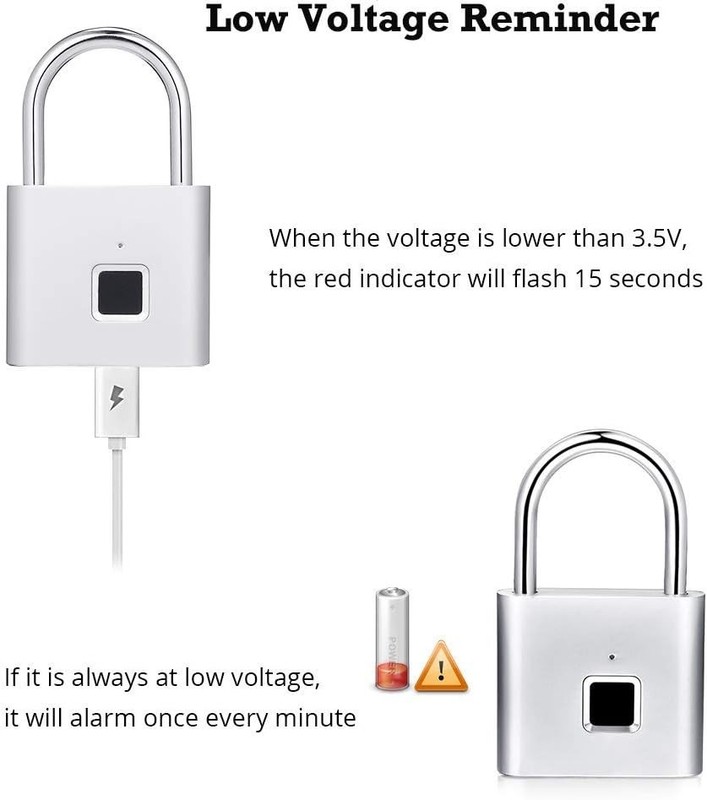 Compact Fingerprint Security Lock - USB Rechargeable, User-Friendly for Everyone gallery