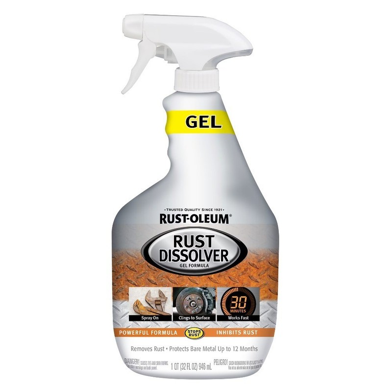 Rust Dissolver Gel Spray Removes Rust from Metal Car Parts 32 oz Fast Acting