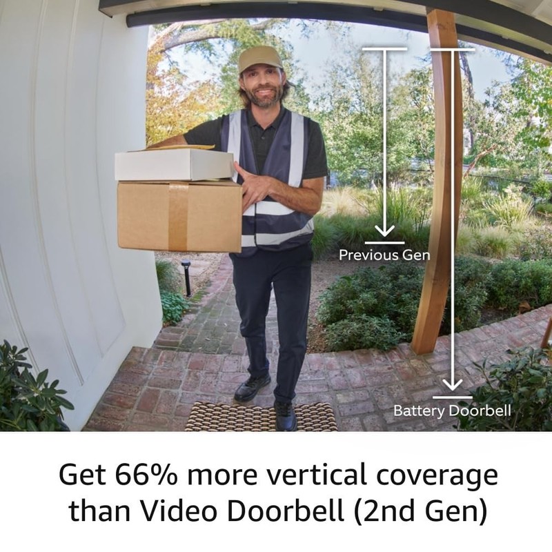 Ring Battery Doorbell Live View with Two-Way Talk Night Vision Motion Detection gallery