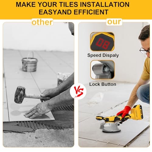 Tile vibration tool for Dewalt 20V Battery, tile vibration leveling machine with gallery