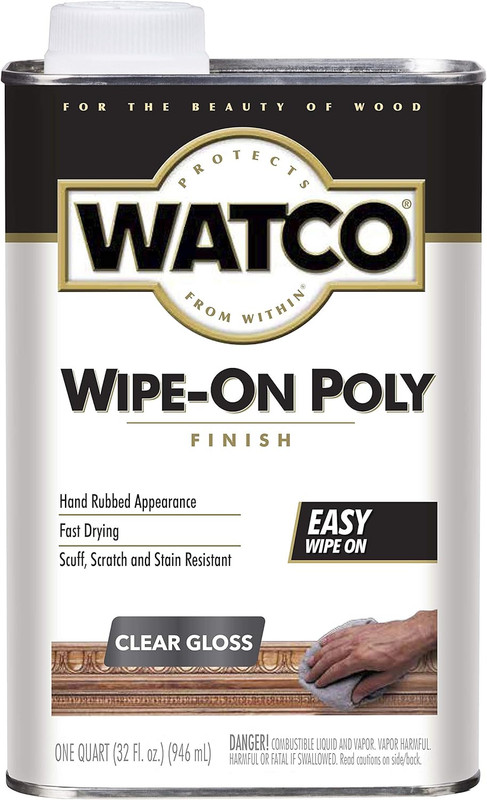 Watco Wipe-On Polyurethane Finish, Quart, Clear Gloss 68041