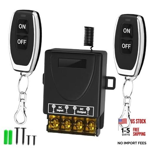 12V Remote Control Switch Wireless,Low Voltage DC 12V-72V 30A RF DC【12V-72V】