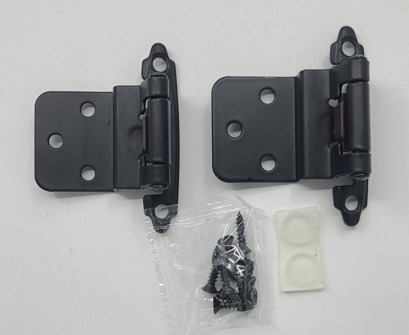 DecoBasics 3/8″ Inset Cabinet Hinges Matte Black 23 Sets (46 Hinges)