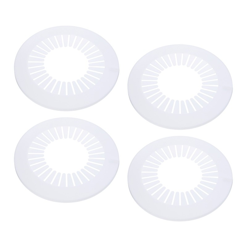 4Pcs Flange Water Pipe Cover Decoration Plastic Escutcheon 2.95″-4.53″, White
