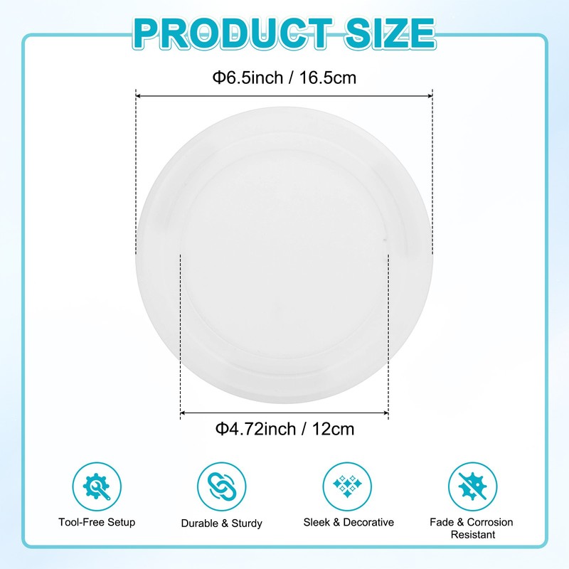 1-Pack Access Panel for Drywall, 5x5 Inch Round Plastic Removable [White] gallery