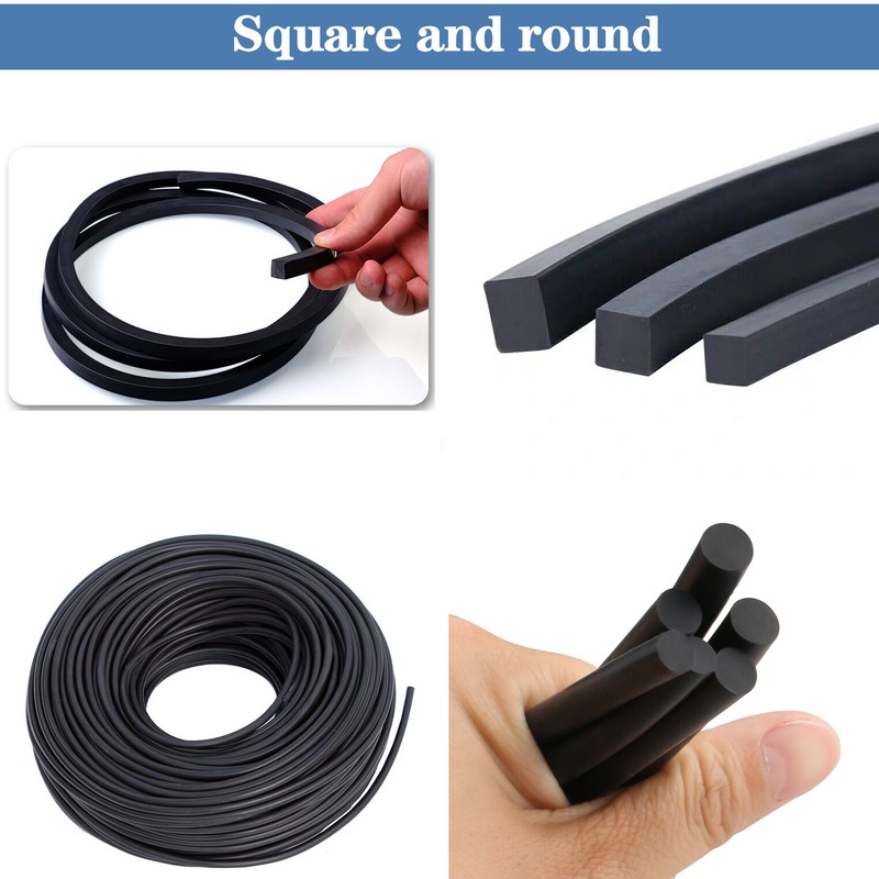 Black Solid Nitrile Rubber square-shaped / O Ring Cord Oil Water Seal Gasket