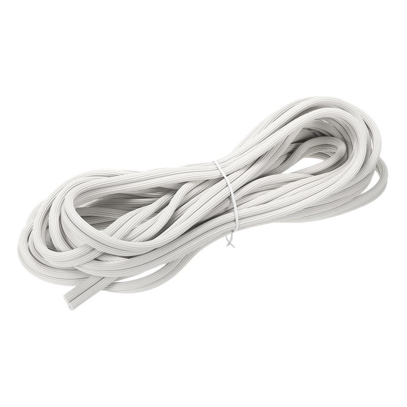 Screen Spline, 15M/49.21Ft Silicone Window Sealing Strip, 6.5mm OD White