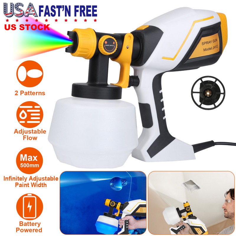 1200ML HVLP Paint Sprayer Painter Handheld 550W Electric Spray Gun Painting Tool gallery