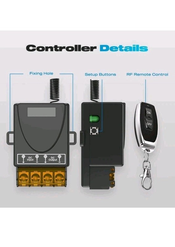 12V Remote Switch Wireless, Malictele DC12V/24V/48V/72V 30A Relay RF Control gallery