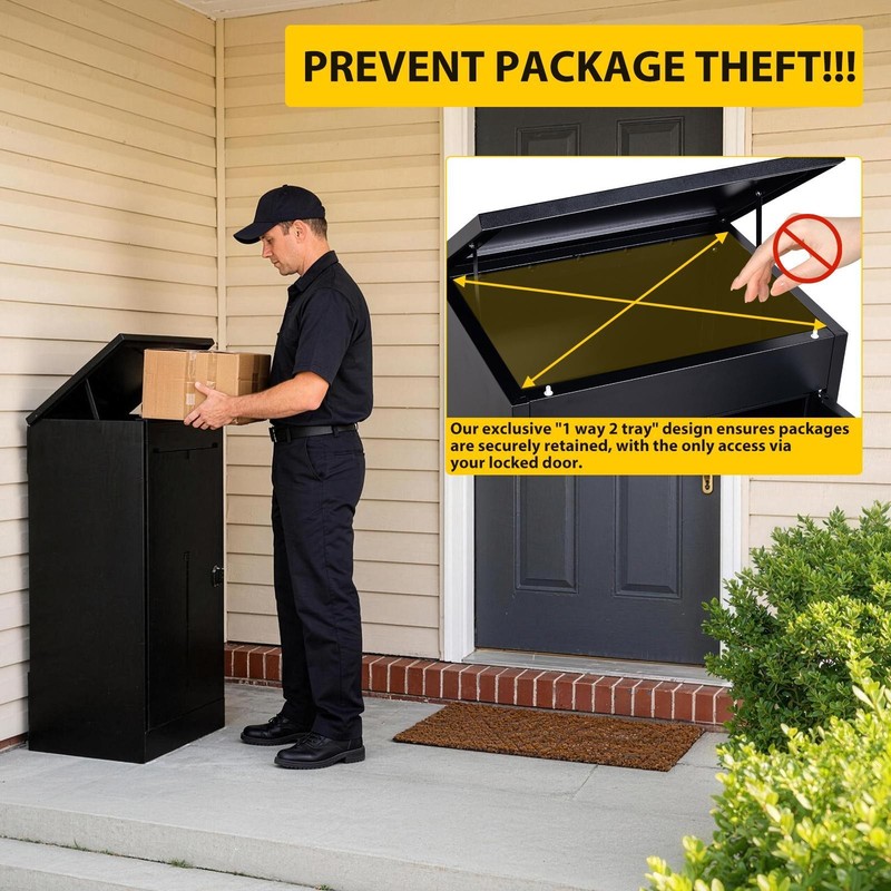 Package Delivery Boxes for Outside, Extra Large Parcel Drop Boxes with Secure