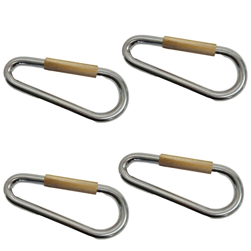 5/16″ Carabiner Quick Link Spring Loaded Lock, 5-1/8″L T304 Stainless Steel 4Pcs
