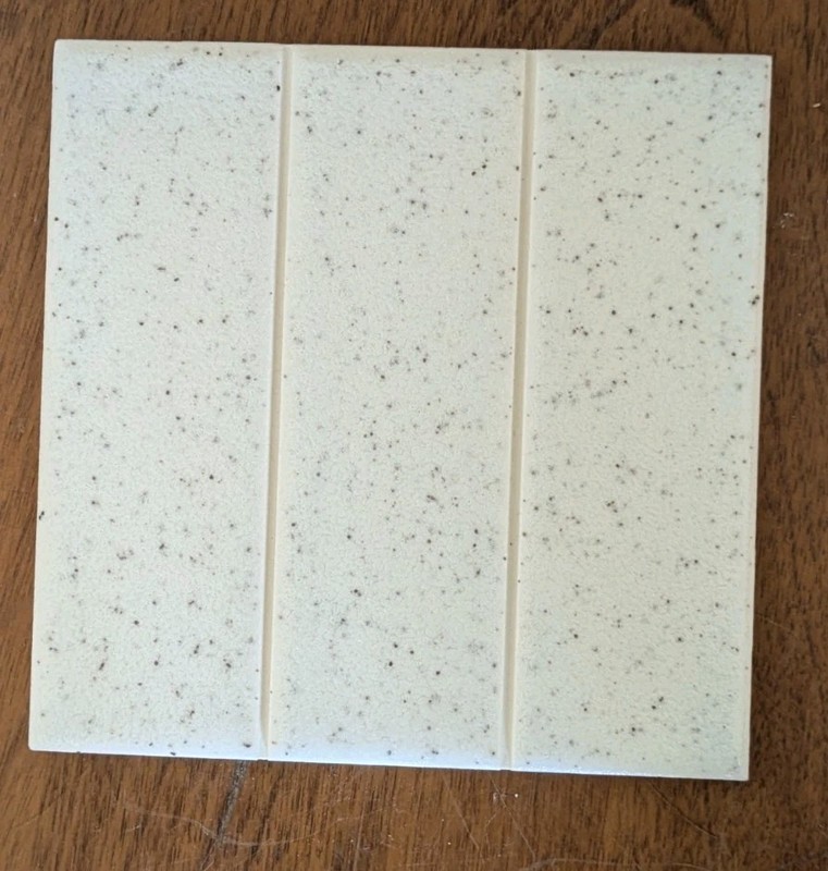1 pc. Crystal Ceramic Tile: Salt & Pepper, American Olean 4-1/4″ Scored in 3rds