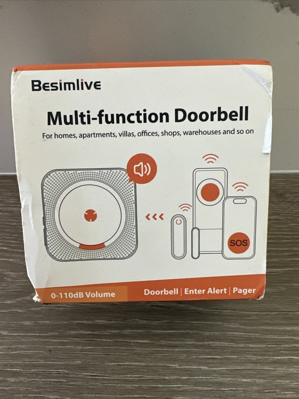Besimlive Multi-Function Doorbell/Enter Alert/Pager 0-11dB Volume