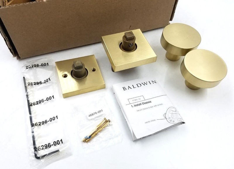 Baldwin FDCONCSR044 Non-Turning Two-Sided Dummy Door Knob Set w/Square Rose gallery