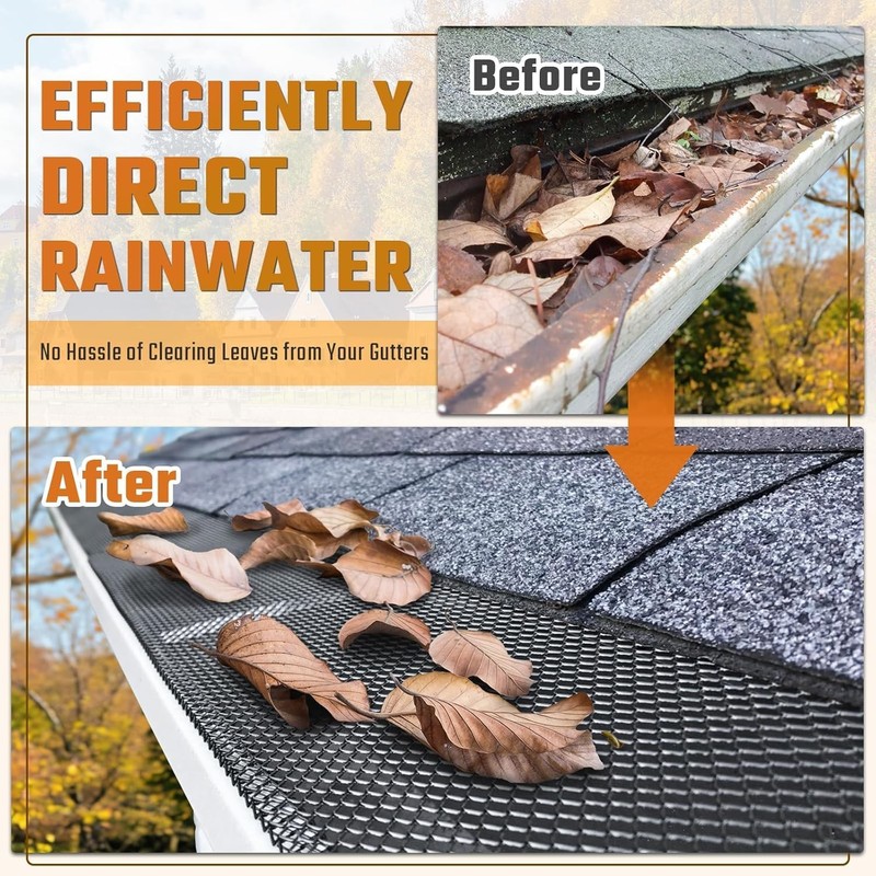 Efficient 40-Pack Lock-in Gutter Guards - Micro Mesh Steel Protection, 6”x120 ft gallery