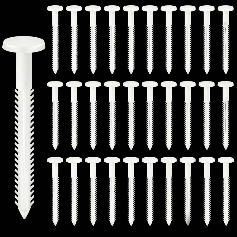 30 Pcs 3 Inch Vinyl Shutter Screws Exterior Shutter Fasteners for Wood Aluminum