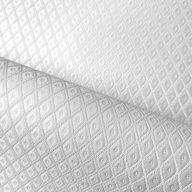 Embossed Off grayish white small diamonds textured lines Victorian Wallpaper 3D gallery