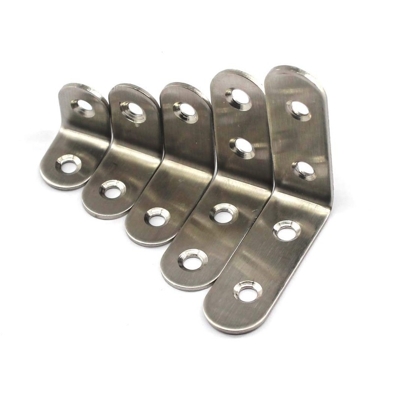 30 PCS 20x20x2mm Angle Corner Brackets Stainless Steel L-Shape Brace Screws gallery
