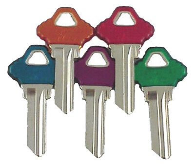 Schlage SC1-PC-ASSORTED Key Blanks For Schlage Lockset, Asst’d Colors, 5-Pk. –