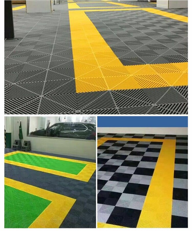 Interlocking Vented Nitro Garage Floor Tiles 16"x16" | 30 Pack gallery