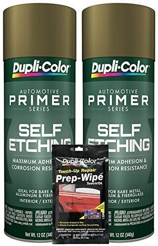 Dupli-Color General Purpose Self-Etching Primer (12 oz) Bundle with Prep Wipe…