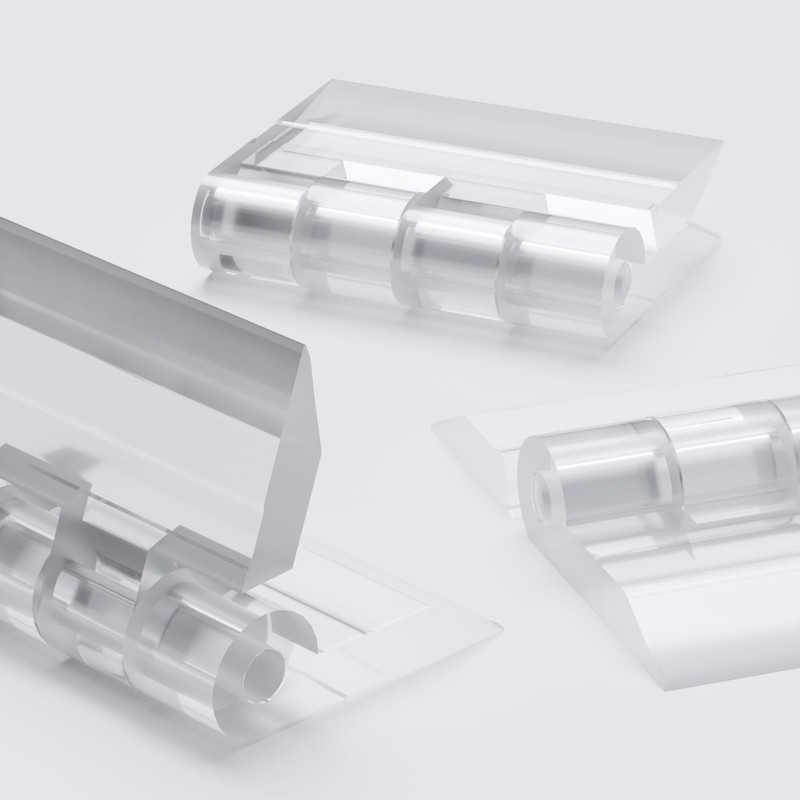 10x Clear Acrylic Hinges 25mm (1 in)