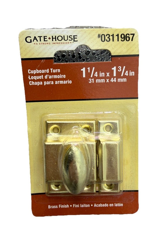 NationalGate-House Bright Brass Gold Steel Cupboard Turn {UU}