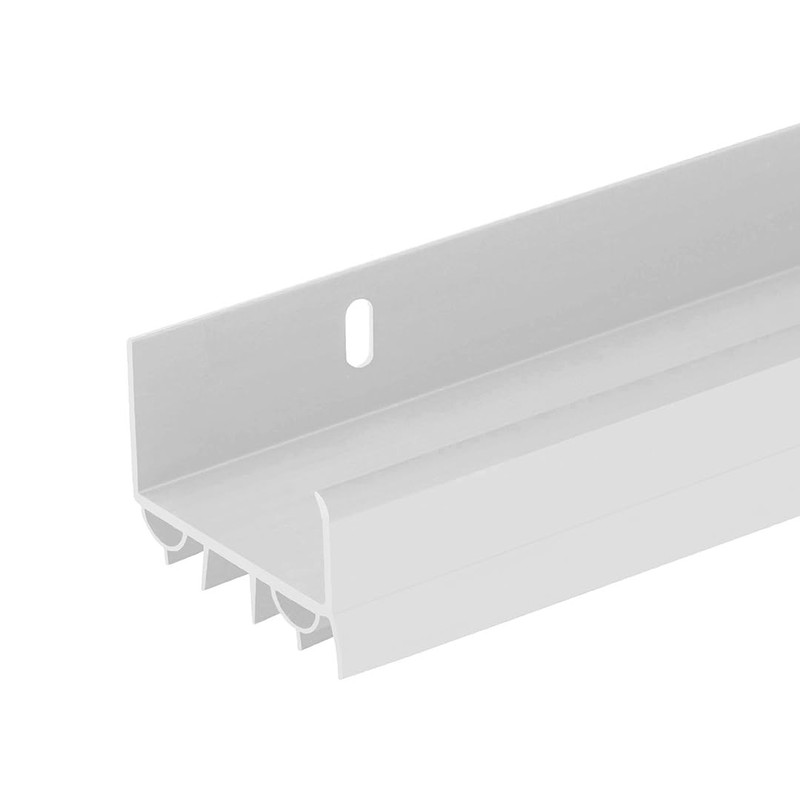 PVC Slide-On Door Bottom | Adjustable Plastic Weatherstrip Door Bottom with Drip