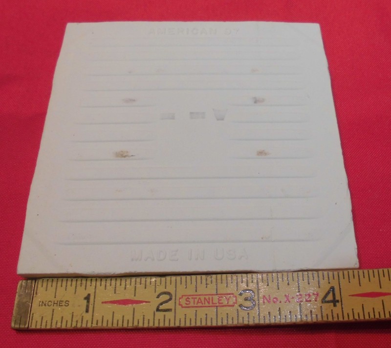 1 pc. Ceramic Tile *Greenest* Scored by American Olean 4-1/4" (NOS) Crystalline gallery