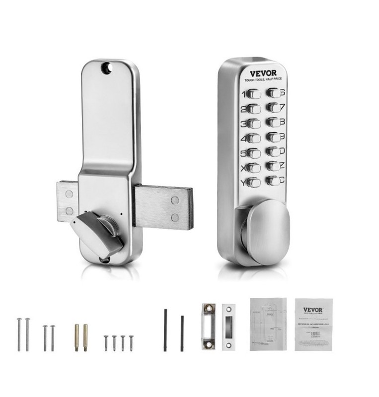 VEVOR Mechanical Keyless Entry Door Lock 14Key Mechanical Door Locks Single-Side