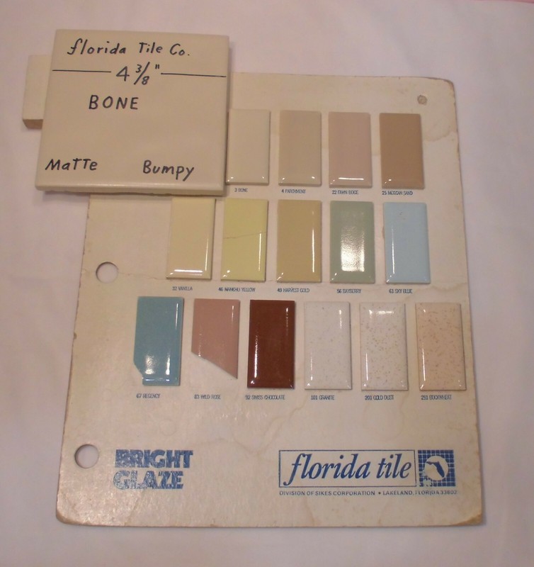 1 pc. Bone: Bumpy Matte Ceramic Tile 4-3/8" by Florida: Big Thumb Prints, New gallery