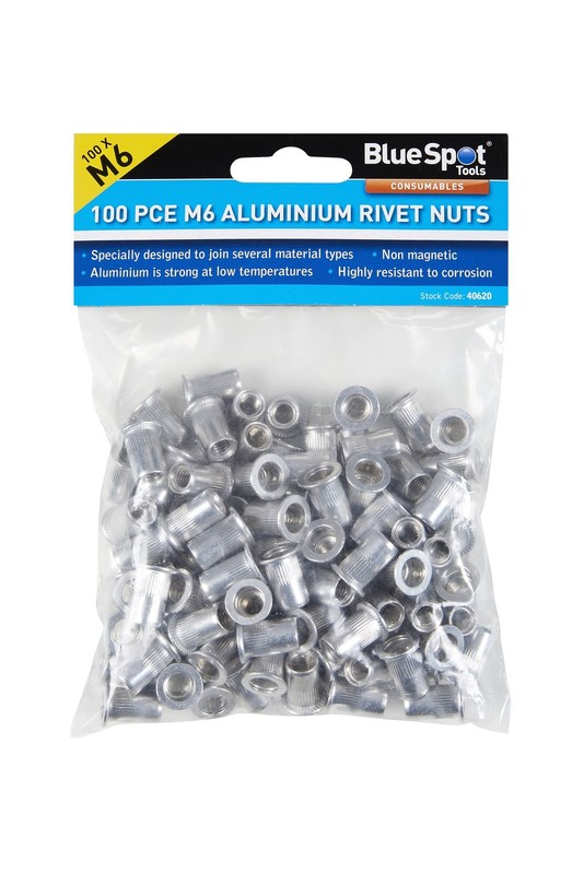 Blue Spot Tools – 100PCE M6 Rivet Nuts