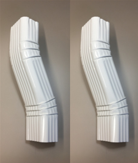 Gutter Downspout |2-PACK| OFFSET 2×3 | 17 COLORS | Aluminum Offset=3″/A | 2 PACK