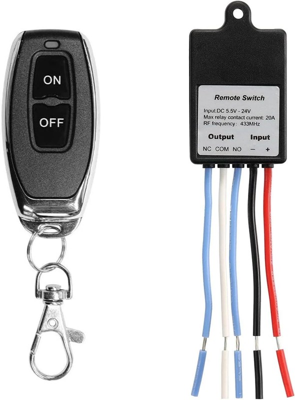 Mini Wireless Remote Control Switch DC 12V 24V 1 Channel RF Relay Latched Switch
