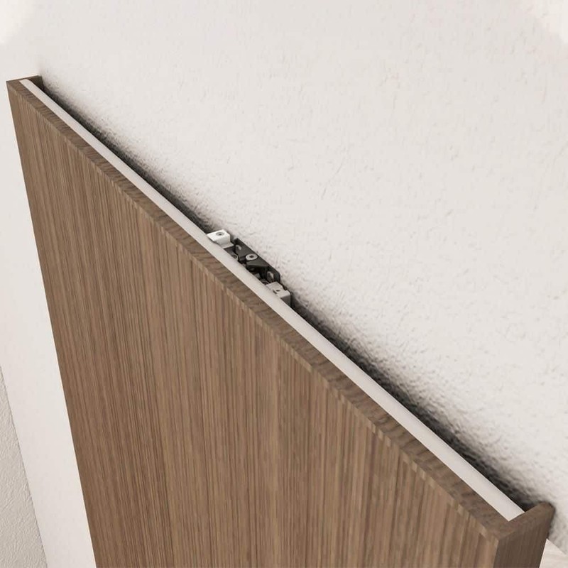 CALHOME Track Sliding Barn Door Hardware Set 40″ Soft Close Open Interior Hidden