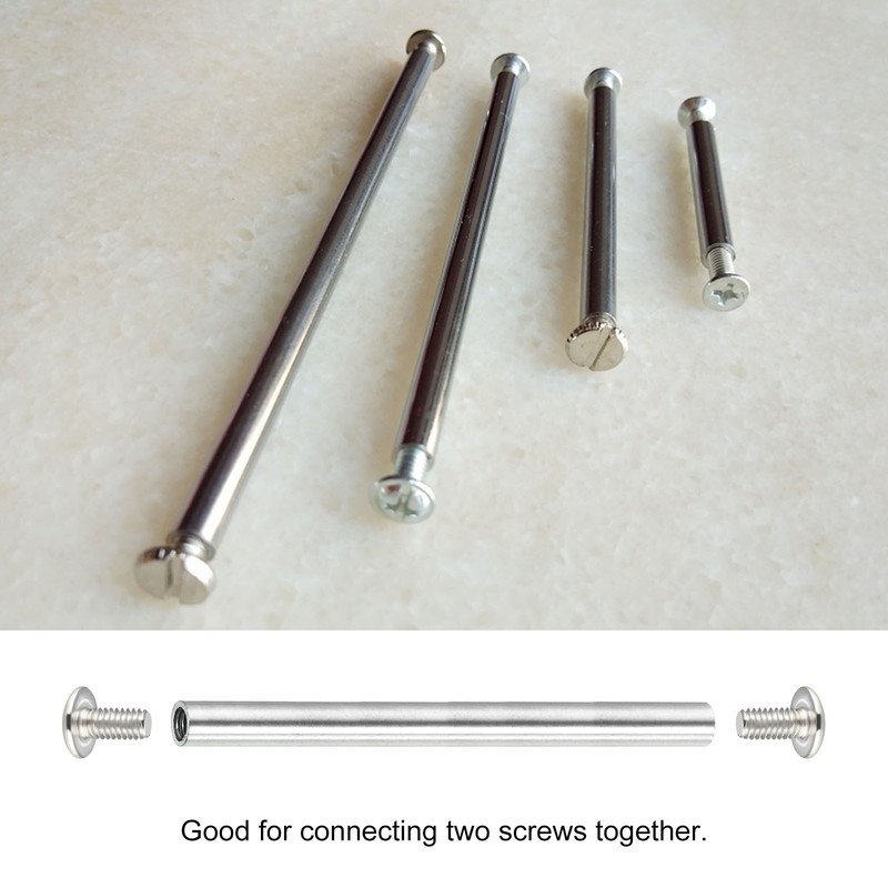 20pack Round Coupling Nut M4x0.7mm 10mm Rod Bar Stud Tube Nut Sleeve Connector gallery