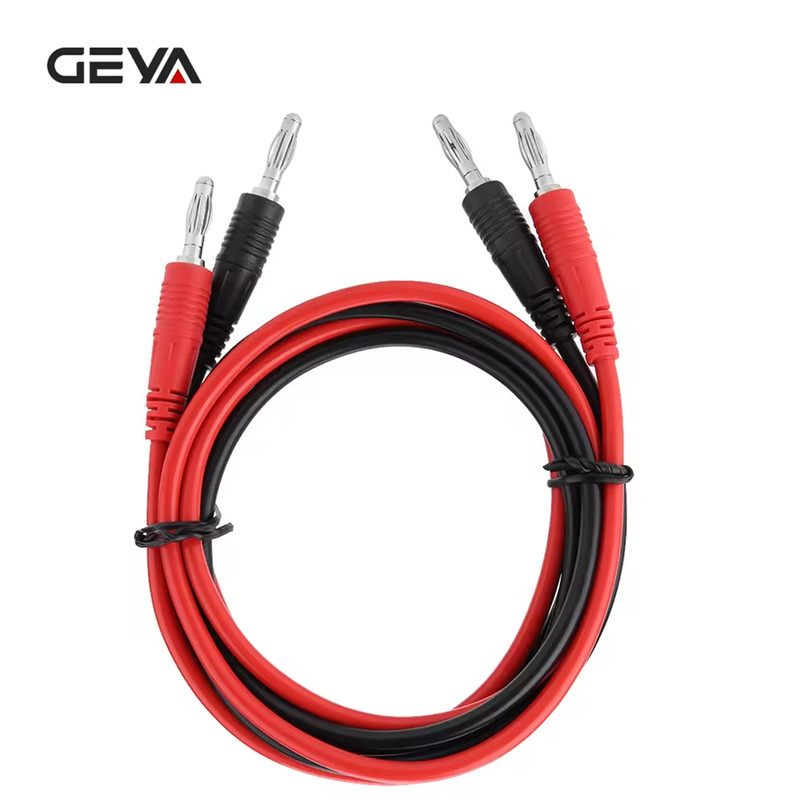 GEYA 2PCS Electrical Test Cables Multimeter 1500V 15A with Crocodile Clamps CE