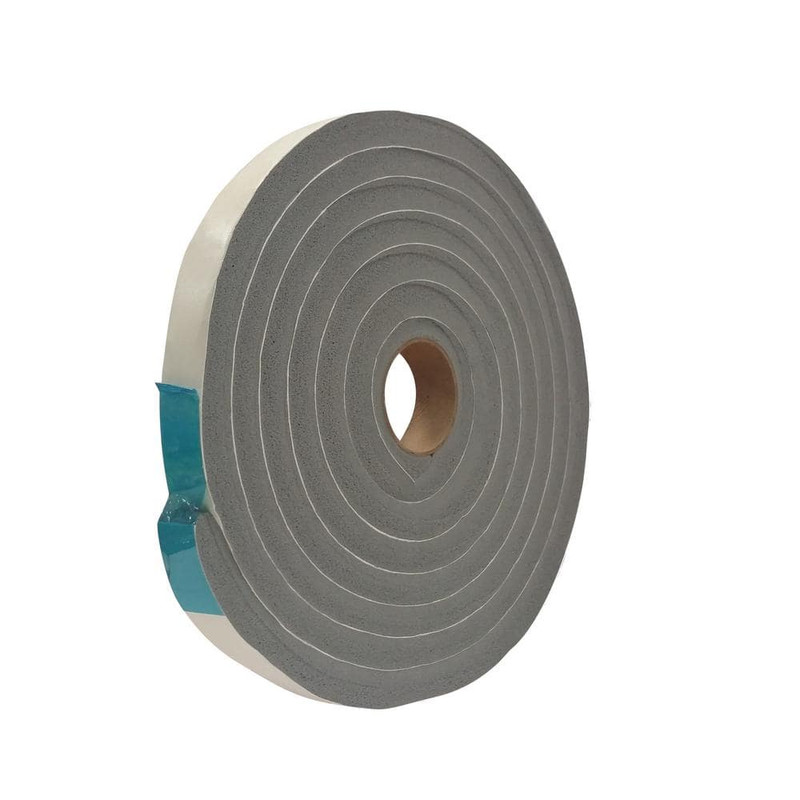 3/4 In. X 1/2 In. 10 Ft. Grey Vinyl Foam Weather Seal Self Stick Tape