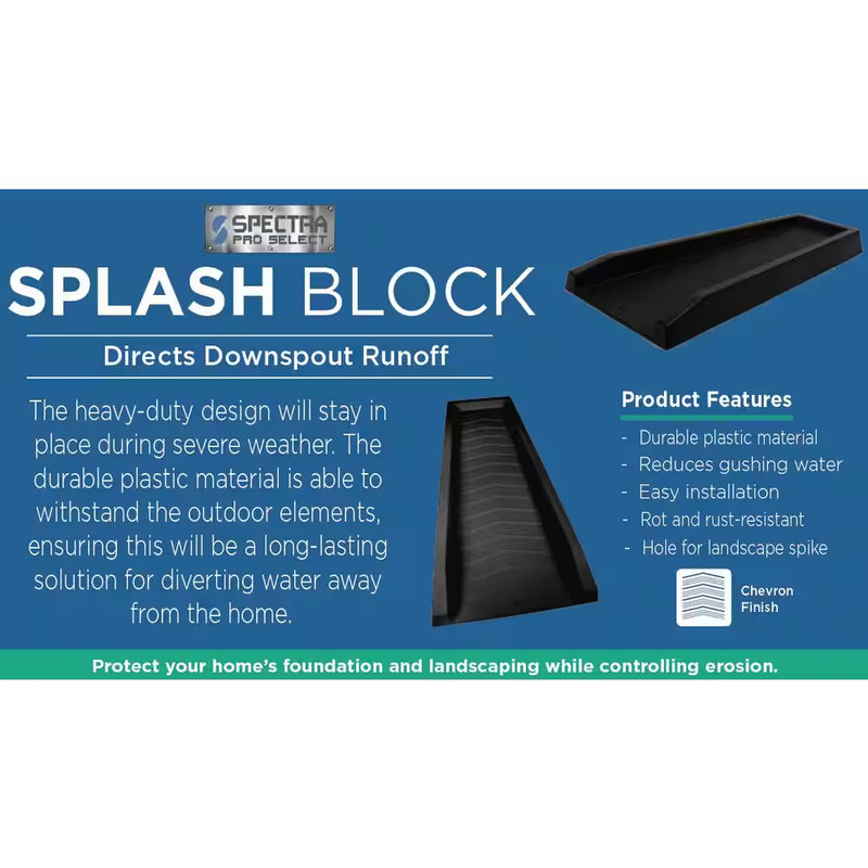 24 In. Black Vinyl Splash Block gallery