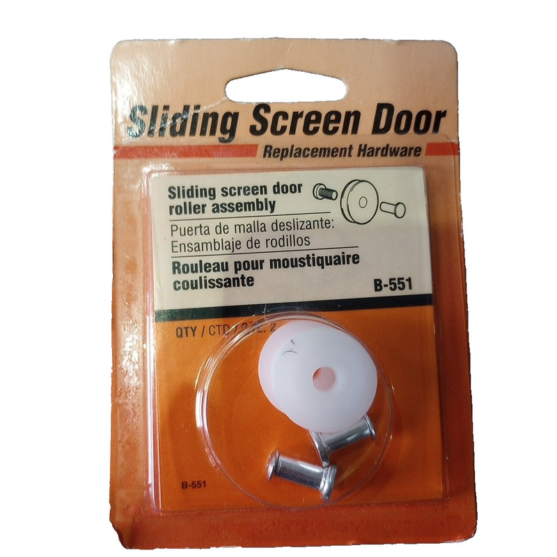 Prime Line B-551 Sliding Screen Door Roller Assembly Hardware 2 Pack