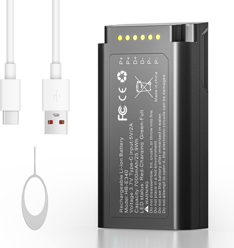 Replacement Battery for eufy Video Doorbell E340 – 7000mAh Rechargeable
