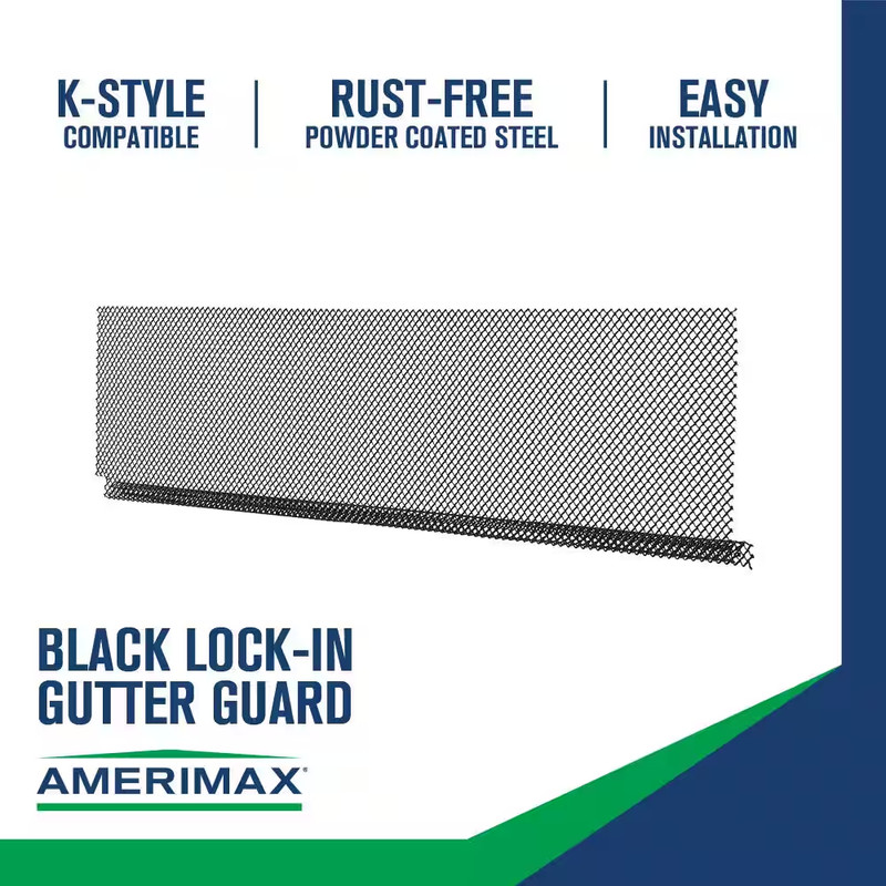 Lock in 3 Ft. Black Metal Mesh Gutter Guard (25-Pack) gallery
