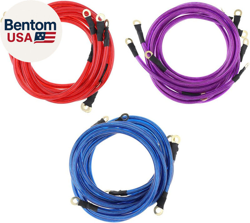 5 Point Car Universal Earth Ground Cables Grounding Wire System Kit High Perform gallery