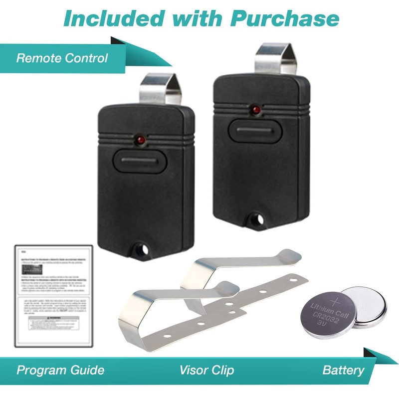 2 Pack Remote Control Transmitter, GTO Mighty Mule, RB741, FM135, Replacement gallery