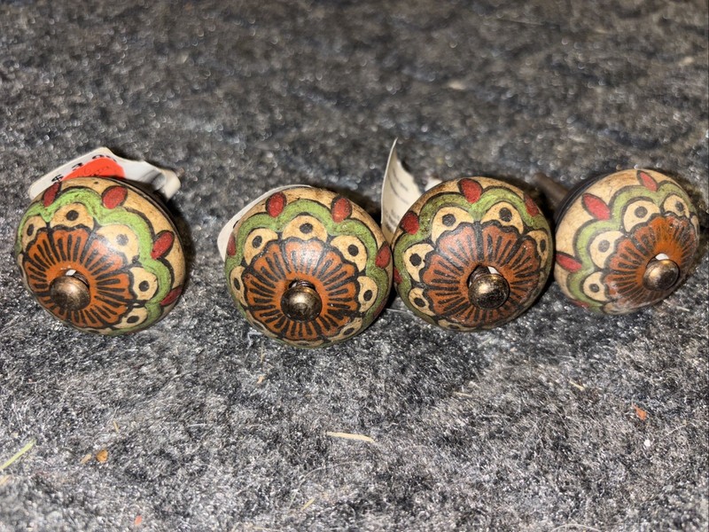 Hobby Lobby 4 Cream Ceramic Decorative Drawer Knob Anthropologie