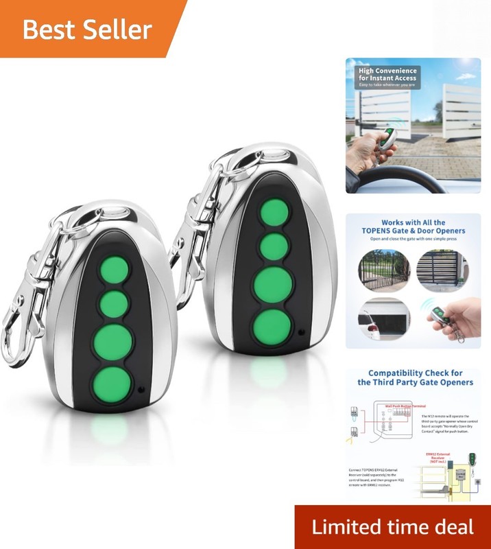 M12 Remote Control 4-Button Transmitter for Automatic Swing Sliding Gate Open…