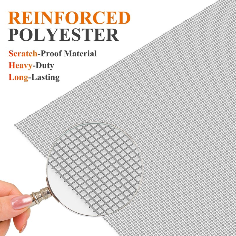 2PACK Window&Door Screen Kit, 48''W x 99''L, with Retainer Spline (Total 65.6... gallery