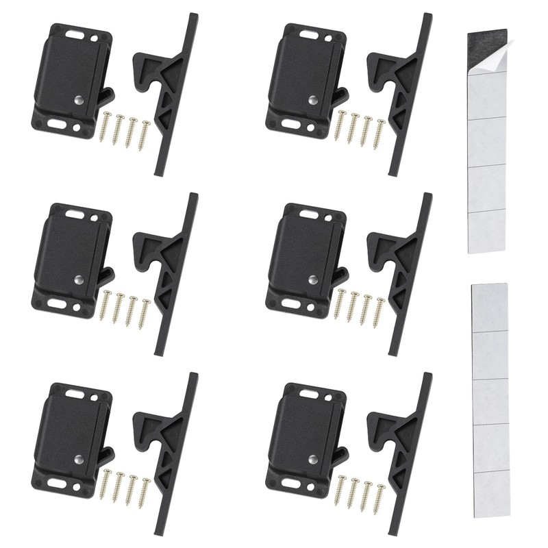 6 Pack RV Drawer Latches, 10 LB Pull Force, Cabinet, Door, Catches, Camper
